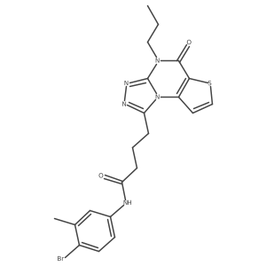 N-(4-bromo-3-methylphenyl)-4-(5-oxo-4-propyl-4,5-dihydrothieno[2,3-e][1,2,4]triazolo[4,3-a]pyrimidin-1-yl)butanamide Structure
