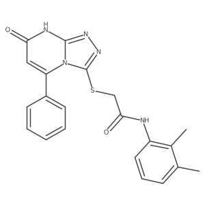 N-(2,3-dimethylphenyl)-2-[(7-oxo-5-phenyl-7,8-dihydro[1,2,4]triazolo[4,3-a]pyrimidin-3-yl)thio]acetamide结构式
