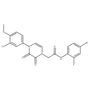 N-(4-bromo-2-fluorophenyl)-2-(4-(3-chloro-4-methoxyphenyl)-2,3-dioxo-3,4-dihydropyrazin-1(2H)-yl)acetamide结构式