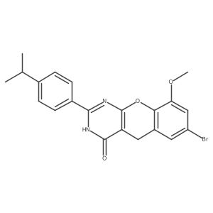 7-bromo-9-methoxy-2-[4-(propan-2-yl)phenyl]-3H,4H,5H-chromeno[2,3-d]pyrimidin-4-one结构式