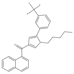 naphthalen-1-yl(1-pentyl-5-(3-(trifluoromethyl)phenyl)-1H-pyrrol-3-yl)methanone结构式