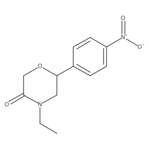 (6R)-4-ethyl-6-(4-nitrophenyl)morpholin-3-one结构式