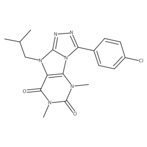 3-(4-chlorophenyl)-9-isobutyl-5,7-dimethyl-5H-[1,2,4]triazolo[4,3-e]purine-6,8(7H,9H)-dione Structure