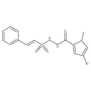 4-bromo-1-methyl-N'-(2-phenylethenesulfonyl)-1H-pyrrole-2-carbohydrazide Structure