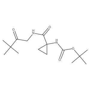 Tert-butyl 1-(3,3-dimethyl-2-oxobutylcarbamoyl)cyclopropylcarbamate Structure
