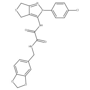N1-(benzo[d][1,3]dioxol-5-ylmethyl)-N2-(2-(4-chlorophenyl)-4,6-dihydro-2H-thieno[3,4-c]pyrazol-3-yl)oxalamide Structure