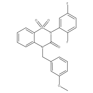 2-(2,5-difluorophenyl)-4-(3-methoxybenzyl)-2H-1,2,4-benzothiadiazin-3(4H)-one 1,1-dioxide Structure