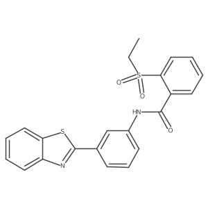 N-(3-(benzo[d]thiazol-2-yl)phenyl)-2-(ethylsulfonyl)benzamide结构式