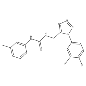 1-((1-(3,4-difluorophenyl)-1H-tetrazol-5-yl)methyl)-3-(m-tolyl)urea Structure