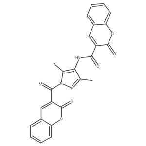 N-[3,5-dimethyl-1-(2-oxo-2H-chromene-3-carbonyl)-1H-pyrazol-4-yl]-2-oxo-2H-chromene-3-carboxamide Structure