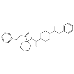 Benzyl 1-(4-(2-phenylacetyl)piperazine-1-carboxamido)cyclohexane-1-carboxylate Structure