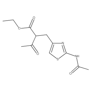 2-(2-Acetylamino-thiazol-4-ylmethyl)-3-oxobutanoic acid ethyl ester结构式