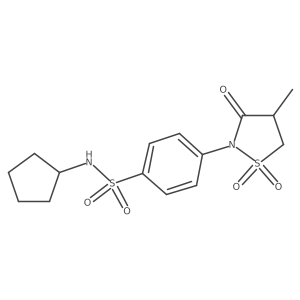 N-cyclopentyl-4-(4-methyl-1,1-dioxido-3-oxoisothiazolidin-2-yl)benzenesulfonamide Structure