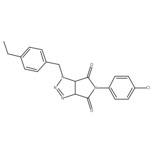 5-(4-chlorophenyl)-1-(4-ethylbenzyl)-1,6a-dihydropyrrolo[3,4-d][1,2,3]triazole-4,6(3aH,5H)-dione Structure