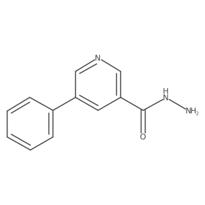 5-Phenyl-3-pyridinecarboxylic acid hydrazide结构式