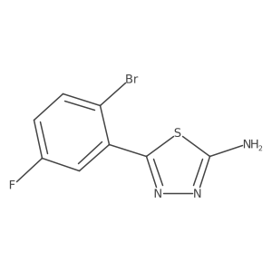 2-Amino-5-(2-bromo-5-fluorophenyl)-1,3,4-thiadiazole结构式