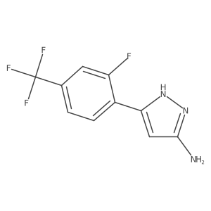 5-(2-fluoro-4-trifluoromethyl-phenyl)-2H-pyrazol-3-ylamine Structure