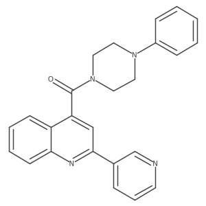 (4-Phenylpiperazin-1-yl)[2-(pyridin-3-yl)quinolin-4-yl]methanone Structure