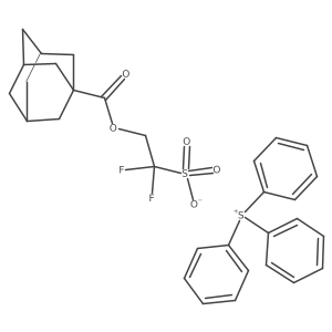 Triphenylsulfonium 2-(1-adamantanecarbonyloxy)-1,1-difluoroethanesulfonate Structure