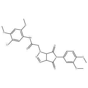 N-(5-chloro-2,4-dimethoxyphenyl)-2-[5-(3,4-dimethoxyphenyl)-4,6-dioxo-4,5,6,6a-tetrahydropyrrolo[3,4-d][1,2,3]triazol-1(3aH)-yl]acetamide Structure