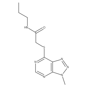 2-({3-methyl-3H-[1,2,3]triazolo[4,5-d]pyrimidin-7-yl}sulfanyl)-N-propylacetamide Structure