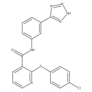 2-[(4-Chlorophenyl)thio]-N-[3-(2H-tetrazol-5-yl)phenyl]-3-pyridinecarboxamide Structure