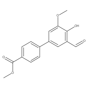 Methyl 3'-formyl-4'-hydroxy-5'-methoxy[1,1'-biphenyl]-4-carboxylate结构式
