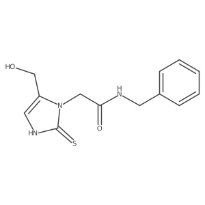 N-benzyl-2-[5-(hydroxymethyl)-2-mercapto-1H-imidazol-1-yl]acetamide Structure