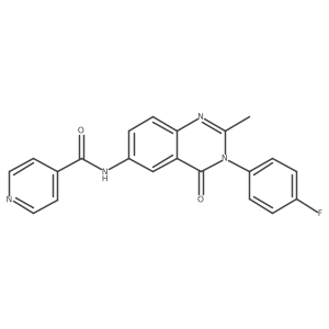 N-(3-(4-fluorophenyl)-2-methyl-4-oxo-3,4-dihydroquinazolin-6-yl)isonicotinamide Structure