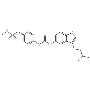 3-[2-(Dimethylamino)ethyl]-N-[4-[[(methylamino)sulfonyl]methyl]phenyl]-1H-indole-5-acetamide结构式