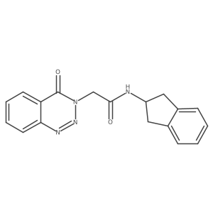 N-(2,3-dihydro-1H-inden-2-yl)-2-(4-oxo-1,2,3-benzotriazin-3(4H)-yl)acetamide Structure