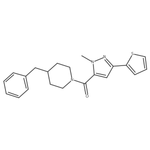 (4-benzylpiperidino)[1-methyl-3-(2-thienyl)-1H-pyrazol-5-yl]methanone结构式