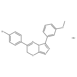 6-(4-bromophenyl)-3-(3-methoxyphenyl)-7H-[1,2,4]triazolo[3,4-b][1,3,4]thiadiazine hydrobromide Structure