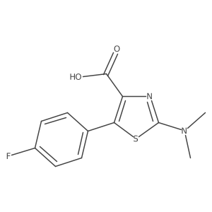 2-Dimethylamino-5-(4-fluoro-phenyl)-thiazole-4-carboxylic acid结构式