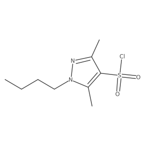 1-Butyl-3,5-dimethyl-1H-pyrazole-4-sulfonyl chloride Structure
