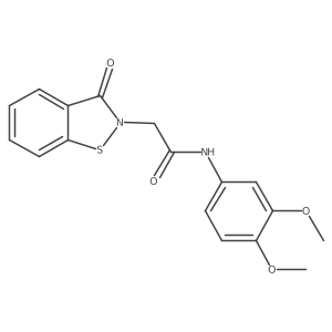 N-(3,4-dimethoxyphenyl)-2-(3-oxo-1,2-benzothiazol-2(3H)-yl)acetamide Structure