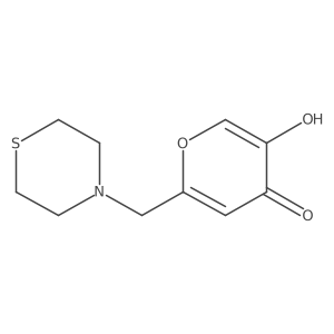 5-Hydroxy-2-thiomorpholin-4-ylmethyl-pyran-4-one结构式