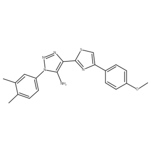 1-(3,4-dimethylphenyl)-4-[4-(4-methoxyphenyl)-1,3-thiazol-2-yl]-1H-1,2,3-triazol-5-amine结构式