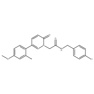 N-(4-chlorobenzyl)-2-(3-(2-fluoro-4-methoxyphenyl)-6-oxopyridazin-1(6H)-yl)acetamide结构式