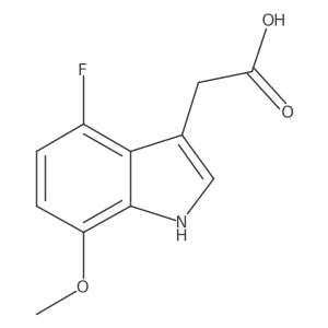 4-Fluoro-7-methoxyindole-3-acetic acid结构式
