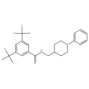 N-{[1-(pyridin-2-yl)piperidin-4-yl]methyl}-3,5-bis(trifluoromethyl)benzamide Structure