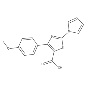 4-(4-methoxyphenyl)-2-(1H-pyrrol-1-yl)-1,3-thiazole-5-carboxylic acid Structure