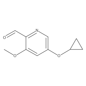 5-Cyclopropoxy-3-methoxypicolinaldehyde结构式