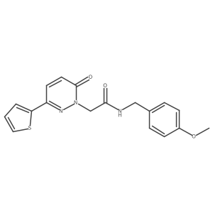 N-(4-methoxybenzyl)-2-(6-oxo-3-(thiophen-2-yl)pyridazin-1(6H)-yl)acetamide结构式