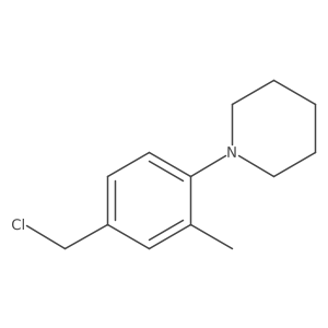 1-[4-(Chloromethyl)-2-methylphenyl]piperidine Structure