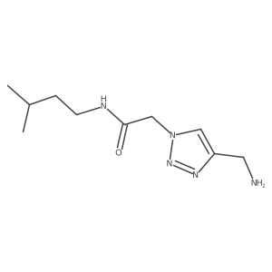 2-[4-(aminomethyl)-1H-1,2,3-triazol-1-yl]-N-(3-methylbutyl)acetamide结构式