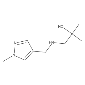 2-Methyl-1-{[(1-methyl-1H-pyrazol-4-yl)methyl]amino}propan-2-ol Structure