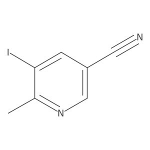 5-Iodo-6-methylnicotinonitrile结构式