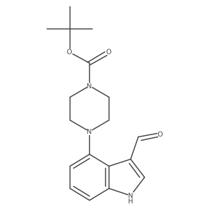 tert-butyl 4-(3-formyl-1H-indol-4-yl)-piperazine-1-carboxylate Structure