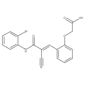 2-(2-{2-[(2-Bromophenyl)carbamoyl]-2-cyanoeth-1-en-1-yl}phenoxy)acetic acid Structure
